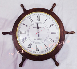 Ship Wheel Wall Clock