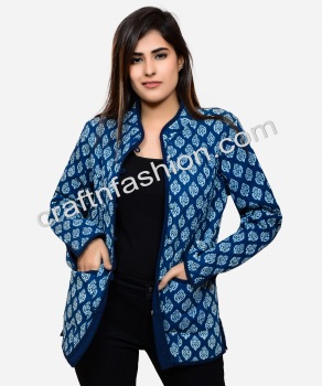 Winter reversible quilted jacket
