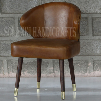 Solanki Handicrafts Leather Chair, for Home Furniture