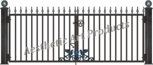 WROUGHT/CAST IRON DOUBLE DRIVE WAY GATES