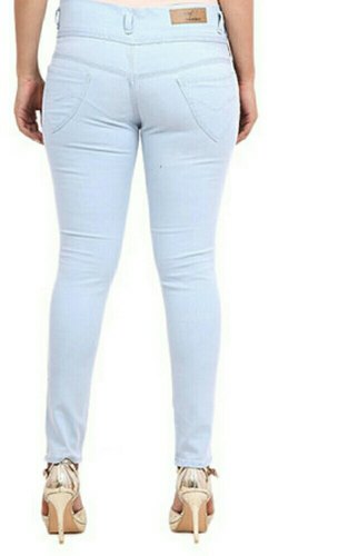 High Rise Ladies Stretch Jeans, Size : M, XL