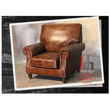 Industrial Pure Leather Made Single Seat Sofa/ Sofa Chair