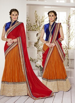 lehenga style saree