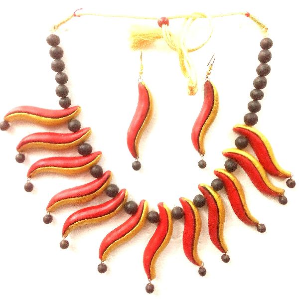 Eminent Handmade Choker Design Terracotta Necklace set