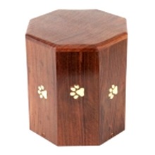 Polished Plain Wooden Pet Casket Urns, Color : Brown