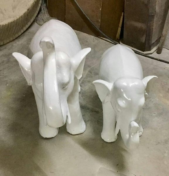 Polished fiber elephant statue, for Shiny, Feature : Easy To Place, Perfect Shape