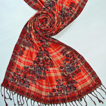 And Beaded Viscose Shawls scarF, Size : 70x200 cms