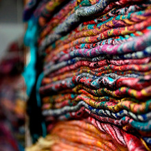 Tri Star Silk Jacquard Fabric