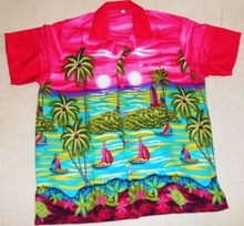 Mens coconut palm hawaiian shirts
