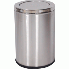 AISI-202 / 304 Grade Steel Dustbin Swing, Shape : Round