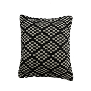 Printed wool cushion, Technics : Knitted