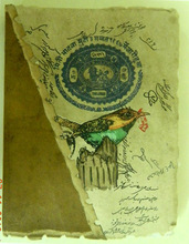 Handmade vintage Old printed Stamp leather notebook