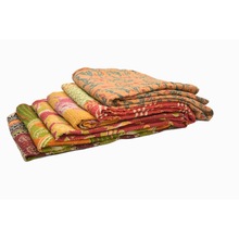 hand stitched vintage kantha quilt