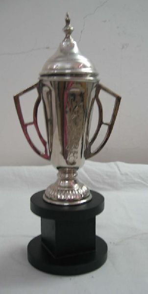 Metal wooden base trophy