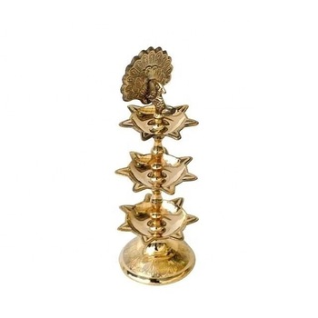 Otto International Ashtothira Brass Diya, for office