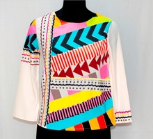 Multi-colour Embroidery Top, Gender : Women