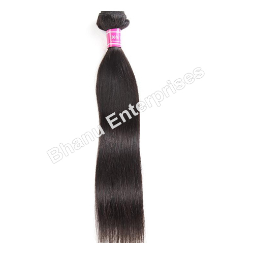 Black Straight Human Hair Extension, for Personal, Length : 30-35Inch