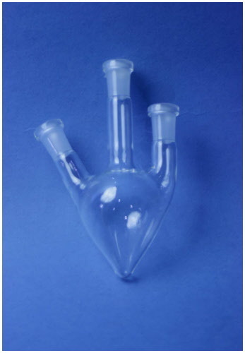 Pear Shaped Three Neck Flask