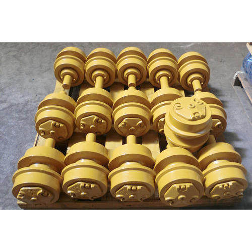 Hydraulic Polished Steel Alloy Carrier Roller, Color : Yellow