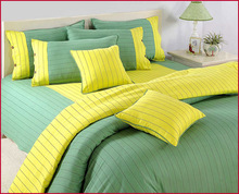 Cotton bedsheet, for Home, Hotel, furnishings, Pattern : Yarn Dyed