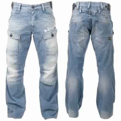 Skinny 100% Cotton   Mens Denim Cargo Jeans