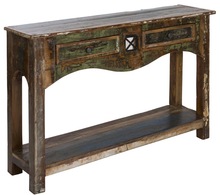 AMURU console table handmade in solid reclaimed wood