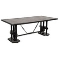 Industrial Crank Iron and Wood Dining Table
