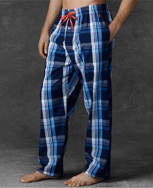 COTTON MENS PRINTED WOVEN PAJAMAS, Size : 28-44