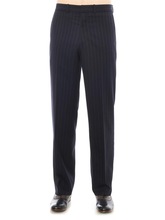 PINSTRIPE WOOL STRAIGHT FIT PANTS