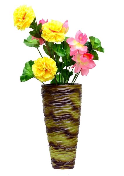 Metallic Cone Shaped Vase