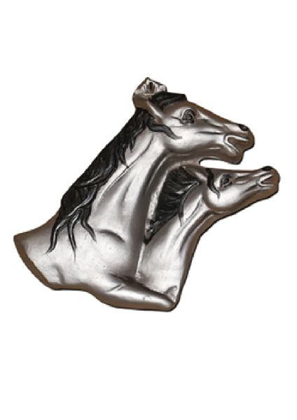 Silver Horse Pair Wall Hanging