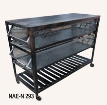 INUSTRIAL Metal Trolly Table, Size : 120X45X85