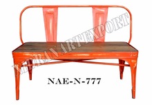 INDUSTRIAL vintage iron metal bench, for Outdoor Furniture