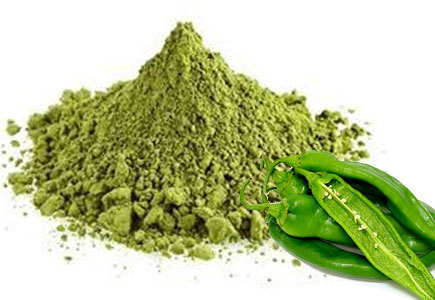 Organic Green Chilli Powder, Packaging Type : Gunny Bags, Jute Bag
