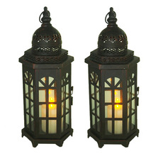 large metal moroccan garden candle lantern