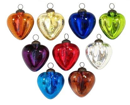 Plain Glass Christmas Heart, Feature : Attractive, Colorful