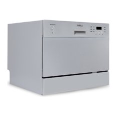 6 Place Settings Countertop Dishwasher, Silver