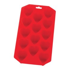 Red Silicone Heart Ice Cube Tray