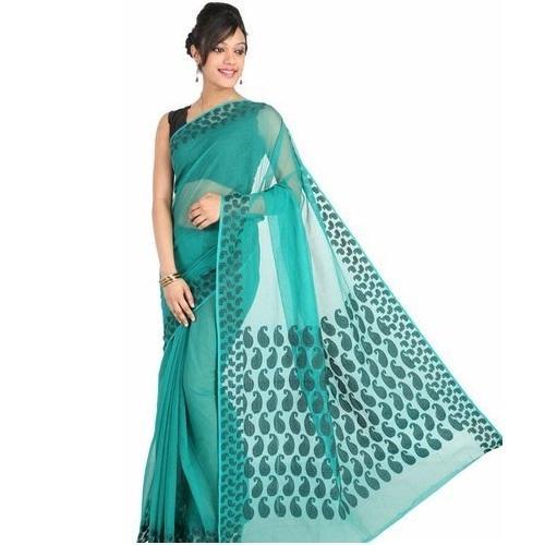Fancy Cotton Saree, for Anti-Wrinkle, Easy Wash, Pattern : Printed
