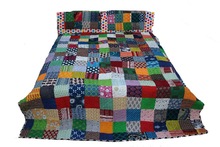 Patchwork Padded Quilts And Bedcover, for Home, Hotel, Color : Multi-Color
