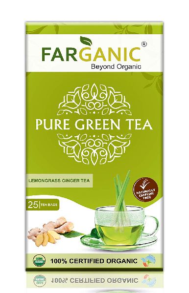 Farganic lemongrass green tea, Certification : FSSAI Certified