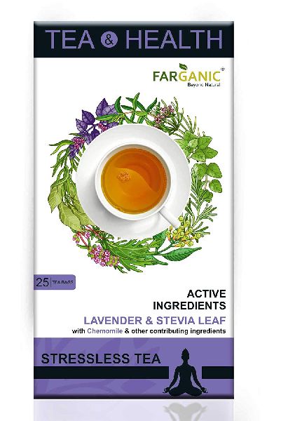 Farganic Stressless Tea, for Overall Calm, Feature : Good Flavour, Healthy To Drink