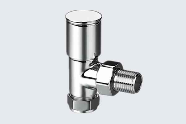 CHROME ANGLE RADIATOR VALVE, Working Pressure : PN10 / 150Psi