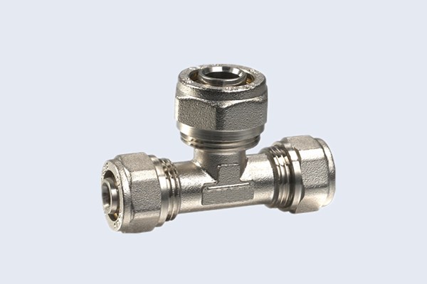 NICKEL-PLATED BRASS PEX FITTINGS EQUAL TEE