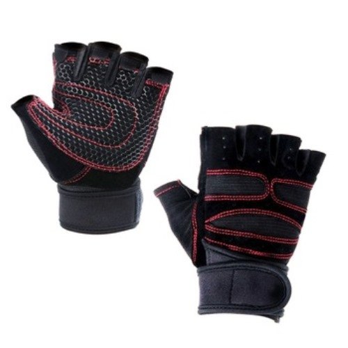 Customized Leather Fitness Gloves, for Gym Use, Pattern : Plain