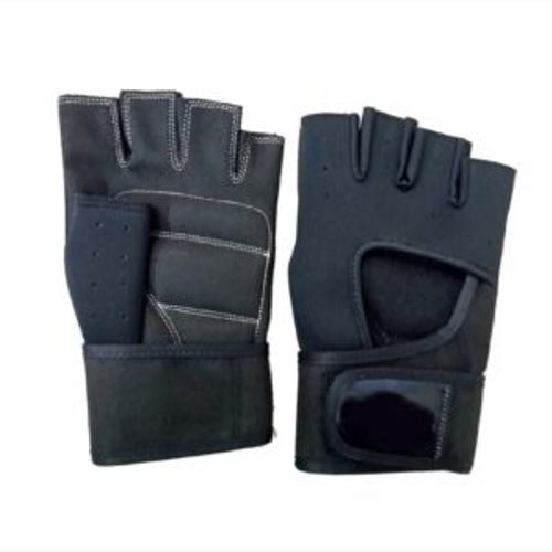Half Finger Leather Fitness Gloves, for Gym Wear, Gender : Both