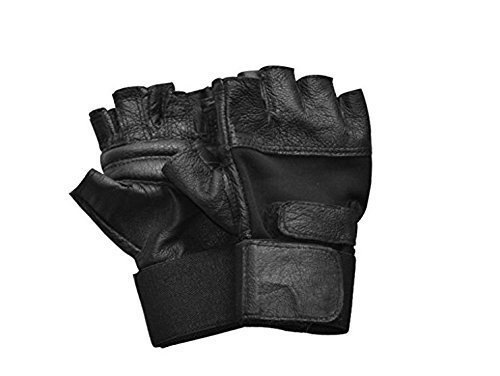 Plain leather gym gloves, Technics : Attractive Pattern