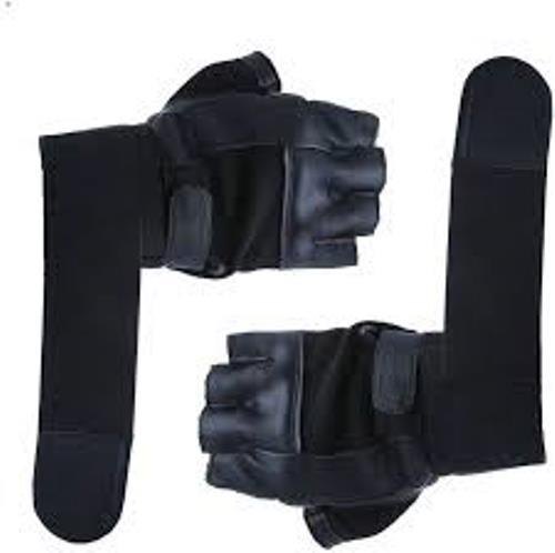Leather Gym Gloves With Wrist Support