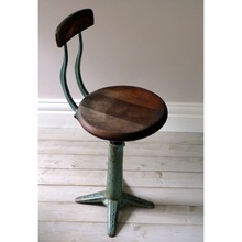 Distress finish cast iron chair