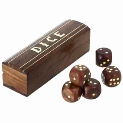 WOODEN DICE SET